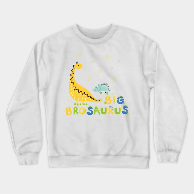 Promoted to Big brother 2021 announcing pregnancy Dinosaur Crewneck Sweatshirt by alpmedia